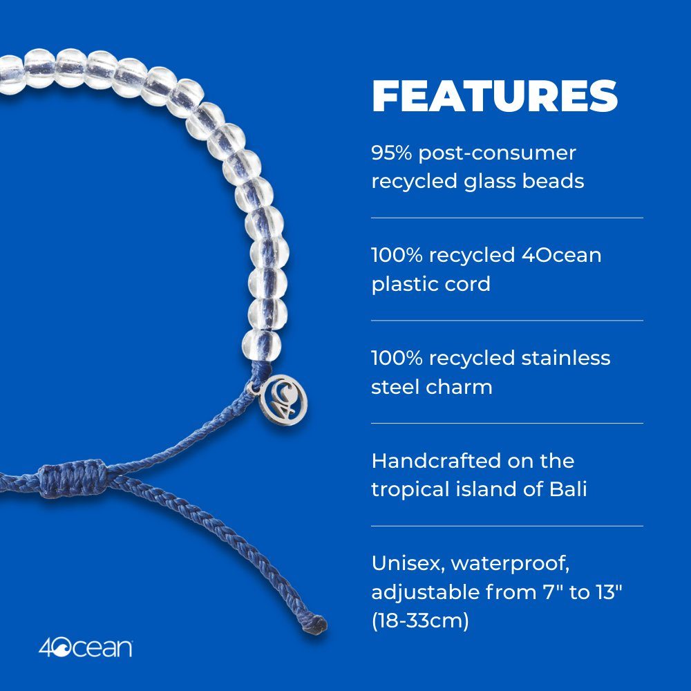 One bracelet equals one pound of plastic removed from the ocean